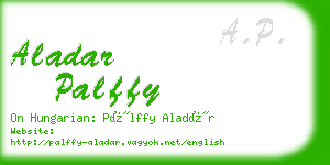 aladar palffy business card